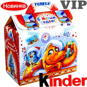 Сладкий подарок на Новый Год в жестяной упаковке весом 1200 грамм по цене 1762 руб в Хилке