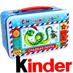 Сладкий подарок на Новый Год в картонной упаковке весом 430 грамм по цене 2136 руб в Хилке