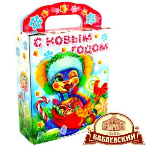 Детский подарок на Новый Год в мешочке весом 800 грамм по цене 1261 руб в Хилке